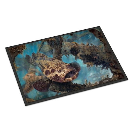 Carolines Treasures 18 x 27 in. Golden Goliath Grouper Indoor or Outdoor Mat JMA2003MAT